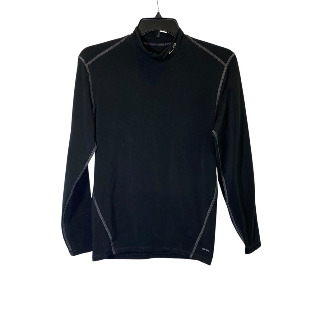 CHAMPION Duo Dry Long Sleeve Base Layer Shirt Women XL Black with accent stitch